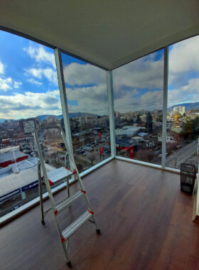 Lámina semi polarizada Edificio K Temuco